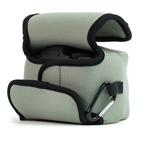 MegaGear Mat  riau L  ger  Neoprene Sac Photo Housse   tui Sacoche pour Canon PowerShot SX540 HS  SX530 HS  Canon PowerShot SX420 is  SX410 is  Gris 