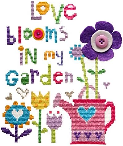 The Stitching Shed Love Blooms Cross Stitch and Felt Applique Kit