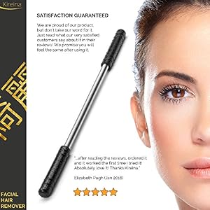 Facial Epilator + FREE Eyebrow Razor Trimmer - Stainless Steel Threading Tool - Facial Hair Remover - Image 5