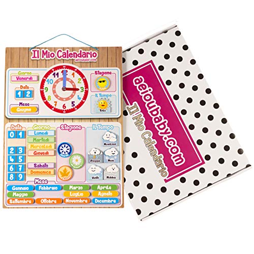 Calendario orologio magnetico per bambini