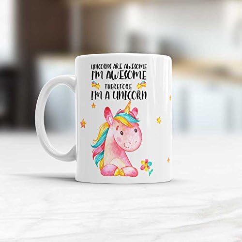 Awesome Mug, Unicorns are Awesome, Unique Unicorn Mug, Cute Unicorn Watercolor, Inspirational cup, Gift for her, Gift for daughter, Unicorn