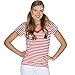 Produktbild Rubie's Damen Ringelshirt V-Ausschnitt rot-weiß Gr. 34-48 Neptunfest Karneval Streifen-Shirt klassisch (42/44)