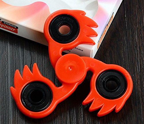 Hand Spinner Stress Relief Toy, Tri Fidget Finger Toy EDC Toys for Killing Time (red 1)