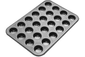 Zenker 6541 Black Metallic 24er Mini-Muffinform – Antihaftbeschichtet für perfekte Mini-Muffins, Ø 4,5 cm, Made in Germany