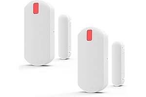 UMEIMA Sensore per porte e finestre, sensore batteria sostituibile 433MHZ, compatibile con sistema di allarme domestico (2 pezzi)