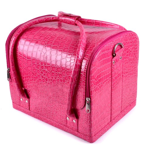 NEW Watermelon Pink Beauty Box Cosmetic Make Up Vanity Saloon Case