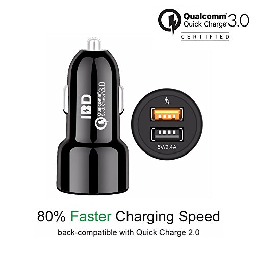 IBD Smart Fast Car Charger Qualcomm Quick Charge 3.0 with Dual USB Port for all smartphones & tablets RS.399 (73.00% Off) - Amazon