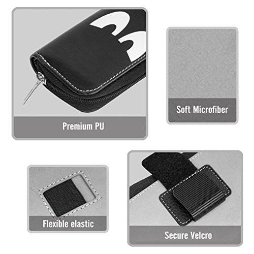 MoKo Hülle für Apple Pencil – Premium PU Leder Tasche Stiftschlaufe Stift Schleife Sleeve Cover Schreibzeug Schreibgerät Beutel mit eingabauter Tasche und Halter für Apple iPad Pro Pencil / Pen, Dont Touch - 3