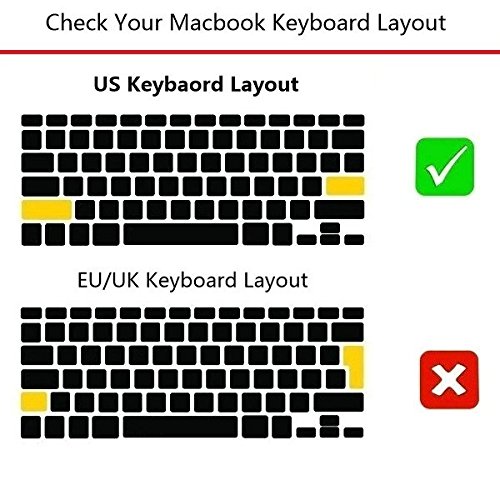 i-Buy Silicone Keyboard Cover Film Sticker for Macbook Air 13 and Pro 13 / 15(No Touch Bar)[USA Layout]- Rabinow - 2