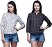 Mallory Winston Casual 3/4 Sleeve Checkered Black And White Balloon Women