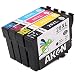 Produktbild Aken Ersatz für Epson 29 x l Tintenpatronen kompatibel mit Epson Expression Home xp-235 xp-332 xp-335 xp-442 xp-245 xp-432 xp-435 xp-247 xp-342 xp-445 xp-345 (1 schwarz, 1 cyan, 1 magenta, 1 gelb)