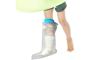 PET WORLD Protezioni per Gesso, Bambini Parziale Gamba Coperture in Gesso per Doccia, Impermeabile Copri Medicazione in Gesso Protettori, Copertura per Gamba Caviglia di Protezione per Ferite Ingessatura