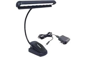 SumDirect Clip-on Installable Batteries LED Music Stand Light with Adapter