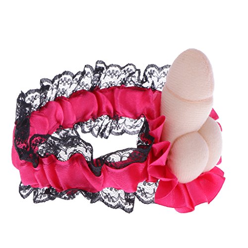 MagiDeal Hen Party, Spitze Strumpfbänder, Willy Form, Junggesellinnenabschied Zubehör - 5