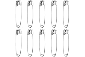 10 Pcs Epingle Nourrice, Épingles de Sûreté Métalliques, 38mm Epingle Nourrice, pour Travaux de Couture et de Bricolage, Broche, Jupe, Kilts