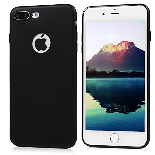 3x Funda iPhone 7 Plus  Carcasa Silicona Gel Case Ultra Delgado TPU Goma Flexible Cover para iPhone 7 Plus - Negro   rosa   sand  a roja