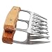 Produktbild ARTGEAR 2 Stücke Rostfreier Stahl Fleisch-Krallen mit Holzgriff, Fleischgabeln Bärentatzen Grill Zerteilen und Zerreißen, BBQ Meat Claws Grillset für Pulled Pork, Einfache Reinigung