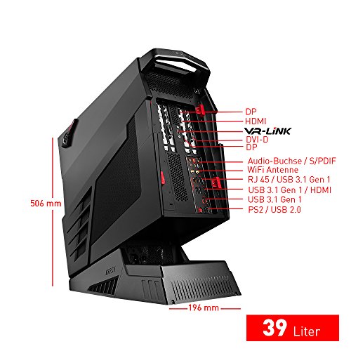 MSI Aegis Ti3 VR7RD SLI-006DE Gaming-PC (Intel Core i7-7700K, 2x Nvidia GeForce GTX1070 8GB – im SLI Verbund, 2 x 256GB SSD, 2 x 16 GB DDR4, Windows 10 Home) schwarz, High End, Wassergekühlt - 3