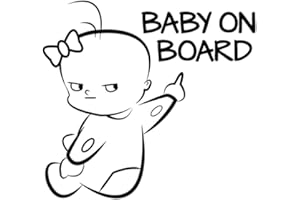 EROSPA® Auto-Aufkleber KFZ - Baby On Board - Car-Sticker (Schwarz)