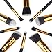 Feng 10PCS Cosmetic Makeup Brush Brushes Set Foundation Powder Eyeshadow (Gold)