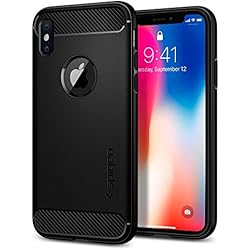 Spigen Rugged Armor Case for iPhone X (2017) - Matte Black 057CS22125
