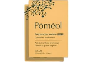 Complément Activateur Express bronzage ǀ Complément alimentaire pour teint halé​ ǀ 4 pigments, beta carotene, Vitamines A, C, E et D3, Cuivre, Astaxanthine | Sun Express | 30 jours ǀ POMÉOL