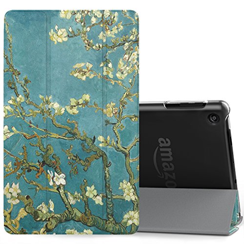 MoKo Hülle für All-New Amazon Fire HD 8 Tablet (7th Generation – 2017 Modell) - Ultra Slim Lightweight Smart Cover mit Durchschaubar Rückseite Schutzhülle für das neue Fire HD 8, Axishirsch
