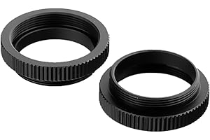 EPHEYFIF 5 mm C-CS C-Mount Kamera-Objektiv-Adapterring C auf CS Verlängerungsrohr für CCTV-Überwachungskameras (2 Stück)