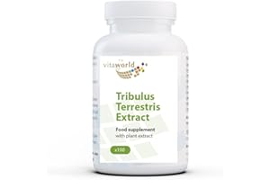 Vita World Tribulus Terrestris 500mg 100 Capsules 90% Saponins Vegan Made in Germany
