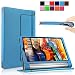 Produktbild Lenovo Yoga Tab 3 Plus/ Lenovo Yoga Tablet 3 10 Pro Hülle Case, Infiland Slim Fit Folio PU-lederne dünne Kunstleder Schutzhülle Cover Tasche für Lenovo Yoga Tab 3 Plus 25,65cm (10,1 Zoll IPS) Convertible Media Tablet/Lenovo YOGA Tablet 3 10 Pro 25,6 cm (10,1 Zoll QHD IPS) Tablet (Not für Lenovo Yoga Tab 3 10) (Hellblau)
