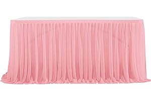 WWQQKJ Tüll-Tischrock, romantischer, Flauschiger Tüll-Schreibtischgaze for Kuchen, Geburtstage, Taufen, Hochzeitstische, Weihnachtsdekoration (Color : Rosa Scuro, Size : 8FT/243x77cm)