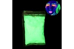 ‎SEMME Fluoreszierendes Pulver, Dark Night Glow Pulver Leuchtpulver Farbe DIY Pigment Nagel Beschichtung Nachtleuchtendes Pulver(Gelbgrün)