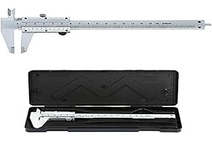 YIJOY Calibro analogico, Modello Vernier, in acciaio inossidabile, 150 mm/0,02 mm, strumento professionale ad alta precisione, micrometro con misurazione in profondità, per misure interne ed esterne.