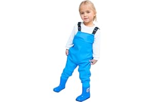 Tinarying Baby Girl Romper Kids Boys Girls Chest Waders Youth Fishing Waders for Toddler Children Water Proof Hunt & Fishing Waders with Boots