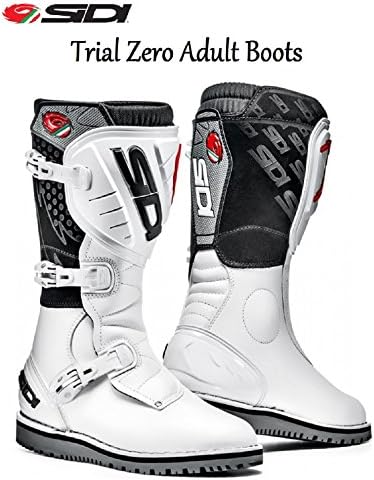 SIDI TRIAL ZERO ADULT BOOTs New Motorbike Gasgas Beta Trials DirtBike MX Racing Touring Boots WHITE (EU 47)