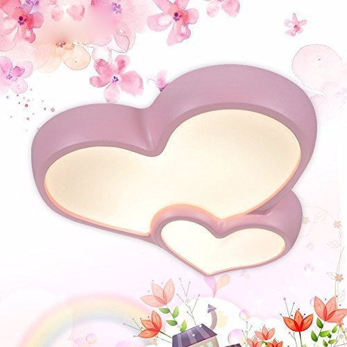 FuweiEncore Table lamp-Warm romantic love-led ceiling light cartoon boys and girls master bedroom princess marriage room children's room lamp (Color : Romantic toner LED White 24W)