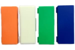 MUHWA 50-Place Microslide Slide Microscope Box Colors, Blue, Green, Orange, White(Pack of 4)