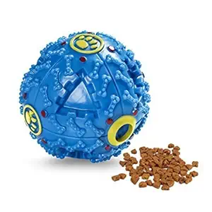 Pet Guard Dog Treat Dispensing Toy & Squeaky Dispenser Ball for Small Dogs (Color May Vary, Size-Small)