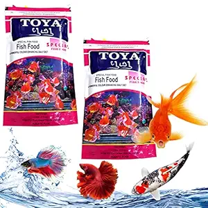 Jainsons pet Products Toya Fish Food Highly Nutritious Food for All Aquarium Fishes 100g (TOYA-100G-PACK 2)