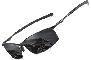 LEDING&BEST okulary przeciwsłoneczne męskie damskie polaryzacyjne ochrona UV400 ultralekkie Al-Mg metalowe okulary przeciwsłoneczne Cat 3 CE