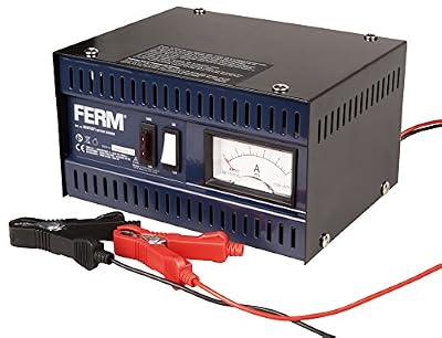 FERM Chargeur de batterie / démarreur pour voiture - 6V / 12V - Max. 75Ah - 5A, avec câbles de serrage de batterie