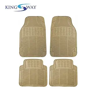 Kingsway Rubber Foot Mats for Maruti Suzuki New Swift Dzire (Beige Color, Set of 4)