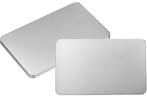 PATIKIL Tomma namnskyltar rektangel 304 7,9 x 5 cm silver 4 st | Rostfritt stål borstad graverad tallrik anpassad lasergravering tom för personlig namnskylt hemmakontor gör-det-själv