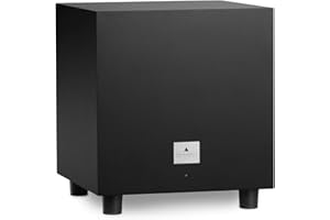 Triangle – Caisson de Basse Tales 340 avec Amplificateur 200W – Bass Reflex - Haut-Parleur 25 cm – Entrées RCA/LFE - Polyvalent Musique et Home-Cinéma - 342 x 383 x 357 mm - Noir