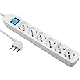Electraline 62071 Multipresa 6 Posti Polivalenti, Bianco, Taglia Unica