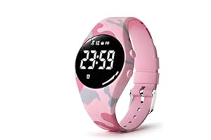 HUYVMAY Kids Fitness Tracker Pedometro Orologio Senza App/Telefono, 20 Giorni di Durata della Batteria USB Ricaricabile Orologio Sportivo, Impermeabile Orologio Digitale con Timer 3 Sveglia