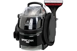 BISSELL Bissel SpotClean Pro - Nuestro limpiador de alfombras portátil más potente. Elimina manchas, vertidos y tintas. Limpia alfombras, escaleras, tapicería, asientos de coche y más. 1558E