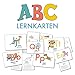 ABC-Lernkarten der Tiere, Bildkarten, Wortkarten, Flash Cards mit Groß- und Kleinbuchstaben | Lesen lernen mit Tieren für Kinder im Kindergarten und ... cm), 26-teilig | Stay Inspired! by Lisa Wirth by
