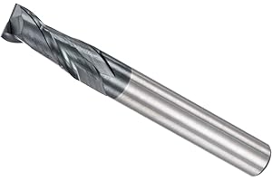 CoCud Square Nose End Mill, 6mm x 15mm Cutting 6mm Shank, AlTiN Coated P05 Carbide 2 Flutes CNC Router Bits - (Applications: for Milling Stainless Steel Hardened Steel)