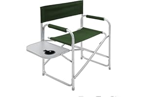 Il Gruppone Passione Casa Sedia Sgabello Regista Poltrona Pieghevole in Alluminio Lavabile Leggera Lavabile con Tavolino Porta Bibite Incluso Campeggio Mare Spiaggia - Verde